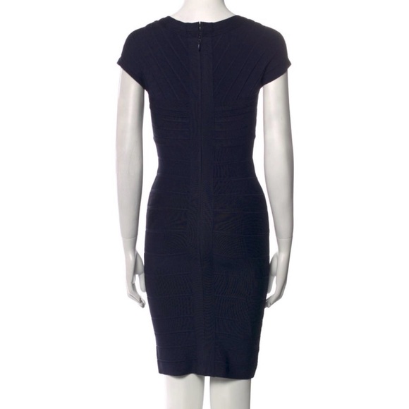 HERVE LEGER BILLIE COLORBLOCK BANDAGE DRESS SIZE SMALL - Picture 2 of 3